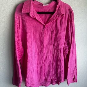Women's Pink Button Down Shirt
